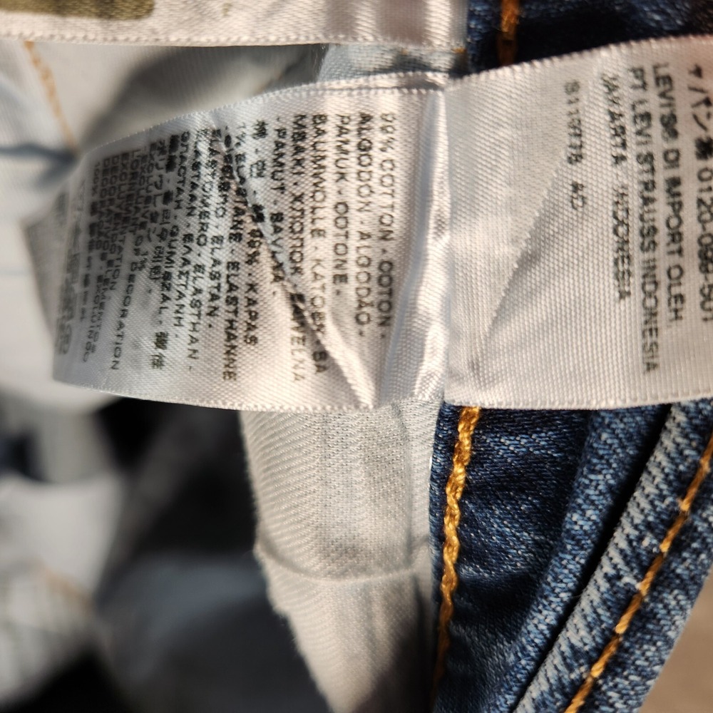 Levi's 541‎ Jeans Men's 42X30 (Tag 40X30) Blue Zip Up Straight Wide Leg - Picture 11 of 16
